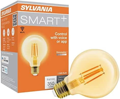 WiFi LED Smart G25 RGBW Color and Amber Finish Filament Light Bulb, 7W Efficient — Smart Light Bulb, LEDVANCE