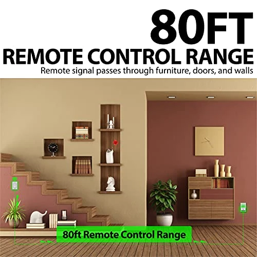 Wireless Remote Control Electrical Outlet Switch (2 Pack) — Smart Plug, Fosmon
