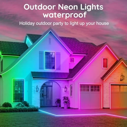 16.4ft LED Neon Rope Lights with App Control and Remote — LED Strip Lights, RCUICA