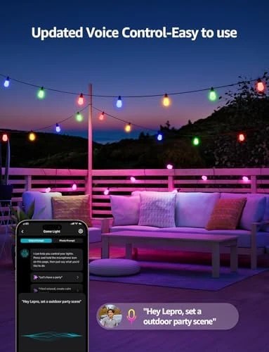 AI Smart Outdoor String Lights — LED Strip Lights, Lepro