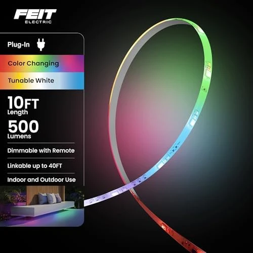 Chasing & Tunable White LED Tape Light — LED Strip Lights, Feit Electric