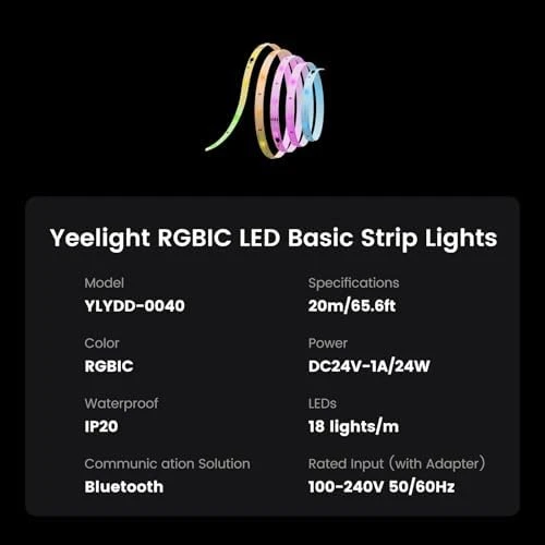 LED Strip Lights 66FT with 360 LEDs & Music Sync — LED Strip Lights, Yeelight