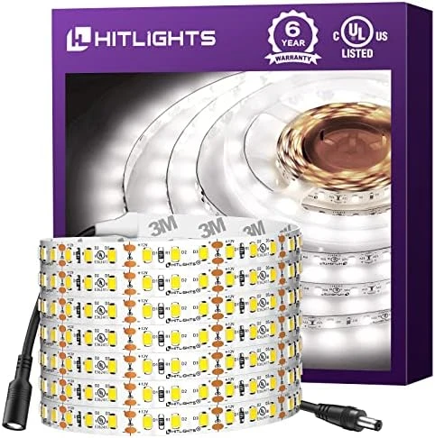 LED Strip Lights, Cool White 5000K, 16.4ft High Density — LED Strip Lights, HitLights