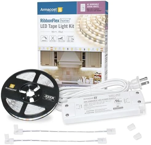RibbonFlex Home 24V RGB+W Hardwire LED Strip Light Kit, Multicolor, 16 ft — LED Strip Lights, Armacost Lighting