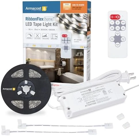 RibbonFlex Home 24V RGB+W Hardwire LED Strip Light Kit, Multicolor, 16 ft — LED Strip Lights, Armacost Lighting