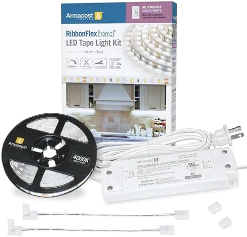 RibbonFlex Home 24V RGB+W Hardwire LED Strip Light Kit, Multicolor, 16 ft — LED Strip Lights, Armacost Lighting