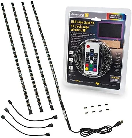 RibbonFlex Home 24V RGB+W Hardwire LED Strip Light Kit, Multicolor, 16 ft — LED Strip Lights, Armacost Lighting