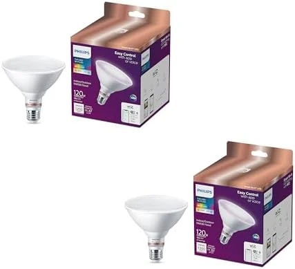 Smart 120W PAR38 Color LED Light Bulb 2-Pack — Smart Light Bulb, Philips