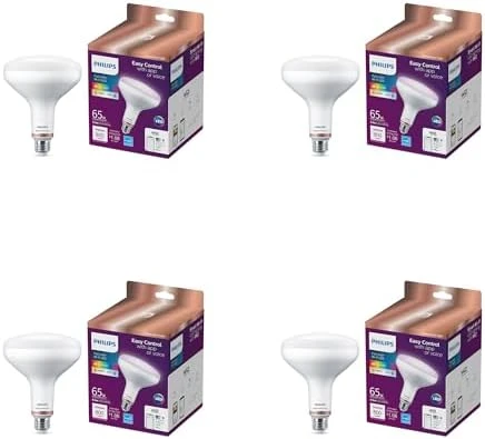 Smart 65-Watt BR40 Color Flood Light Bulb 4-Pack — Smart Light Bulb, Philips