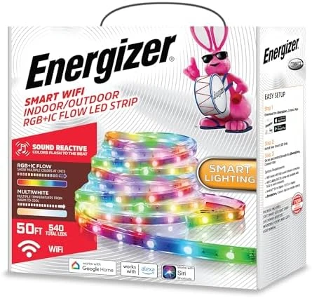 Smart LED Light Strip 50 Foot — LED Strip Lights, Energizer