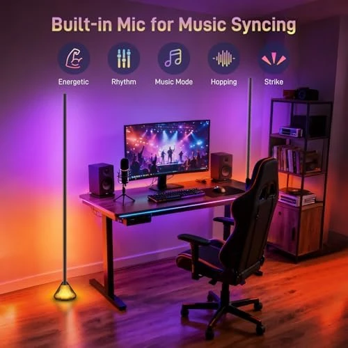 Smart RGB Corner Floor Lamp — LED Strip Lights, NAHIPO