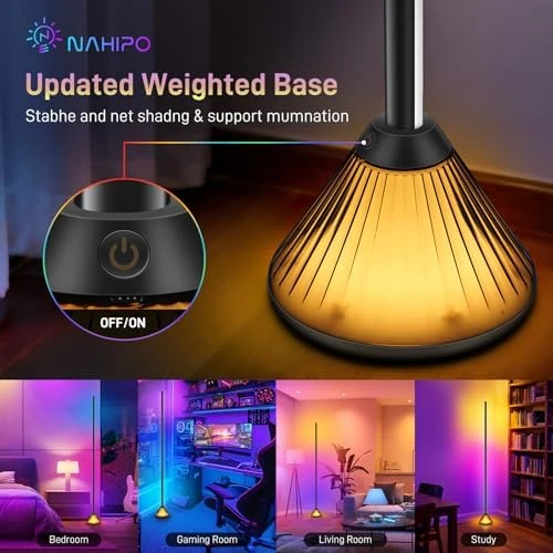 Smart RGB Corner Floor Lamp — LED Strip Lights, NAHIPO