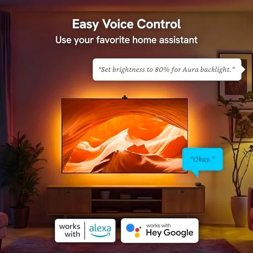 Smart TV Backlight Sync to Screen — LED Strip Lights, Aura Labs