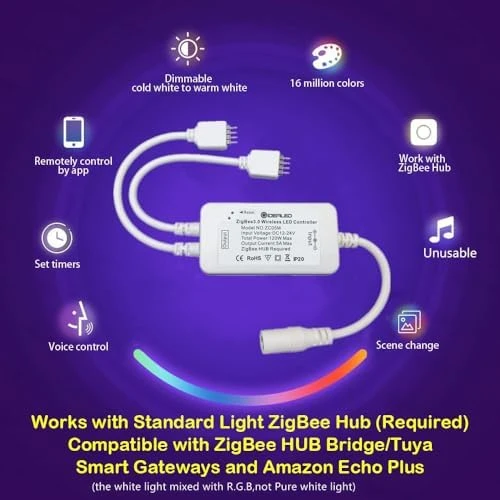 Smart ZigBee RGB LED Strip Lights Dimmable Kit — LED Strip Lights, GIDERWEL