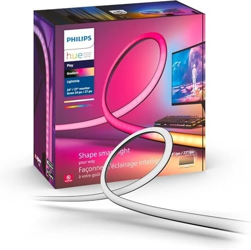 White and Color Ambiance Gradient PC LED Lightstrip — LED Strip Lights, Philips