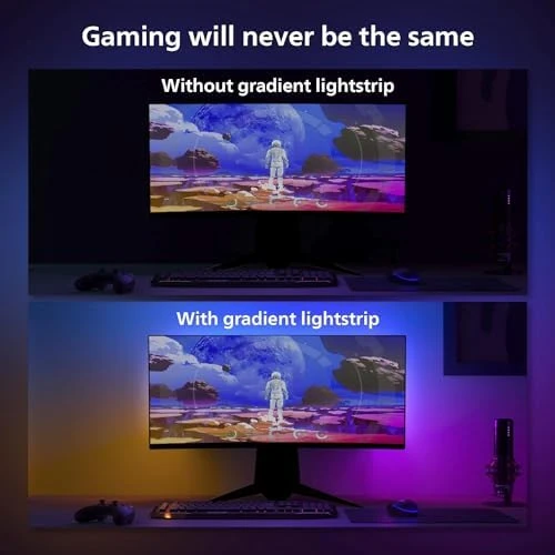 White and Color Ambiance Gradient PC LED Lightstrip — LED Strip Lights, Philips