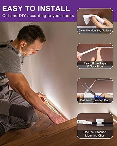 White LED Strip Lights 4000K, 16.4ft — LED Strip Lights, HitLights