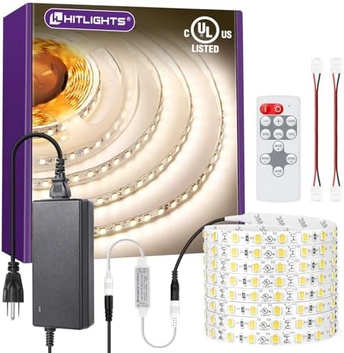 White LED Strip Lights 4000K, 16.4ft — LED Strip Lights, HitLights