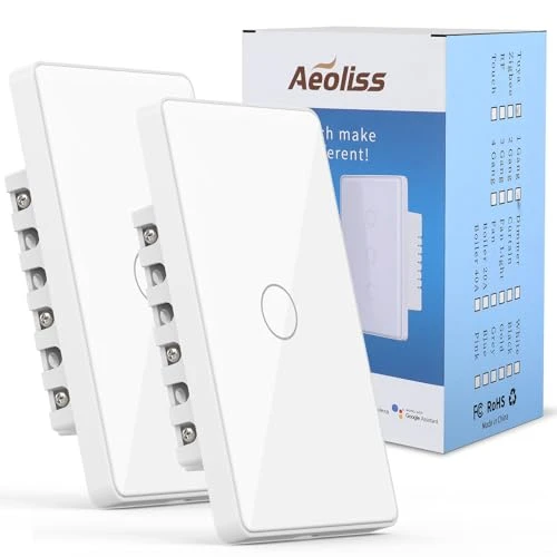 2nd Generation WiFi Smart Touch Wall Light Switch — Smart Switch, Aeoliss