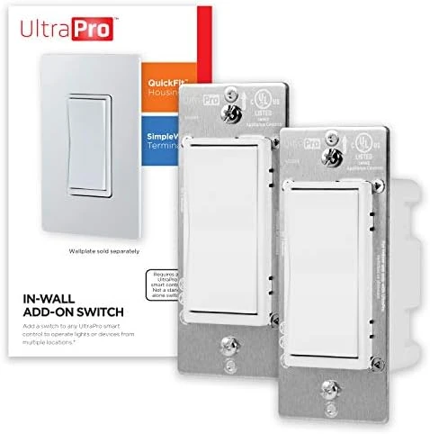 Add-On Switch QuickFit and SimpleWire, In-Wall White Rocker Paddle Only — Smart Switch, UltraPro