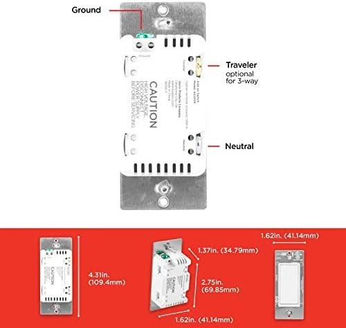 Add-On Switch QuickFit and SimpleWire, In-Wall White Rocker Paddle Only — Smart Switch, UltraPro
