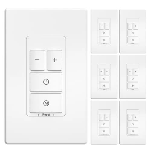 Electronic Dimmer Switch, Touch Button Control, Single-Pole with LED Indicator — Smart Switch, Amico