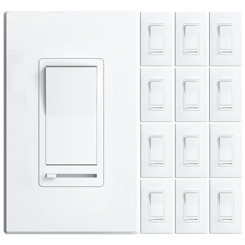Electronic Dimmer Switch, Touch Button Control, Single-Pole with LED Indicator — Smart Switch, Amico