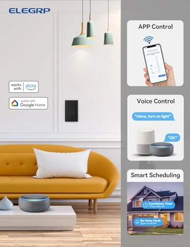 Single Pole Smart Dimmer Light Switch — Smart Switch, ELEGRP