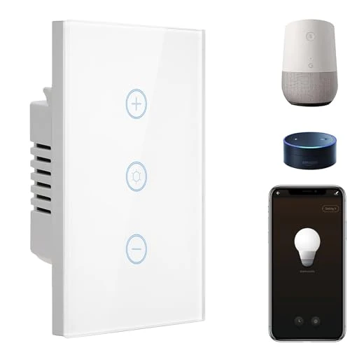 Smart Light Switch, 1 Gang WiFi Touch Switch with APP Control and Timing Function, Black Single Pole Switches — Smart Switch, BSEED