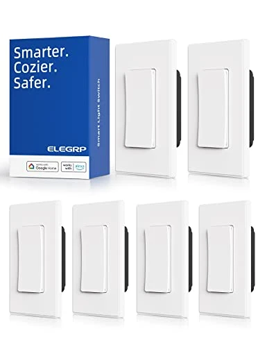 Smart Light Switch, 2.4GHz Wi-Fi, White — Smart Switch, ELEGRP