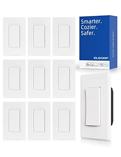 Smart Light Switch, 2.4GHz Wi-Fi, White — Smart Switch, ELEGRP