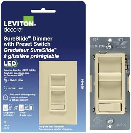 SureSlide LED Advanced Dimmer Switch — Smart Switch, Leviton