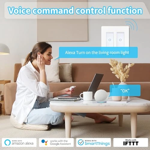 Touch Smart Switch 2 Gang — Smart Switch, Milfra