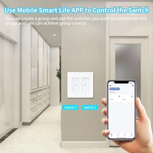 Touch Smart Switch 2 Gang — Smart Switch, Milfra