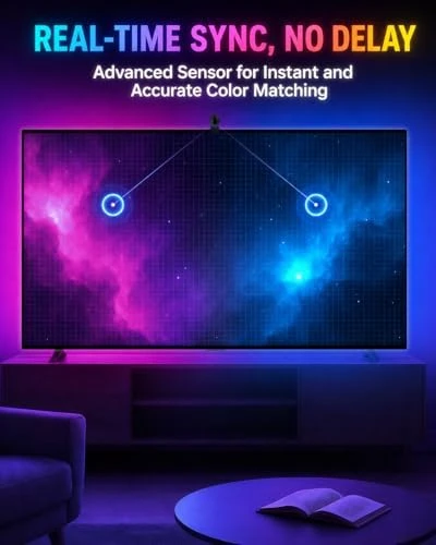 TV Backlight with Sensor Sync LED Light Strip — LED Strip Lights, QTU