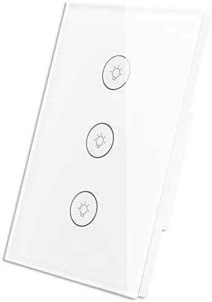 WiFi Smart Wall Touch Light Switch Glass Panel — Smart Switch, MOES