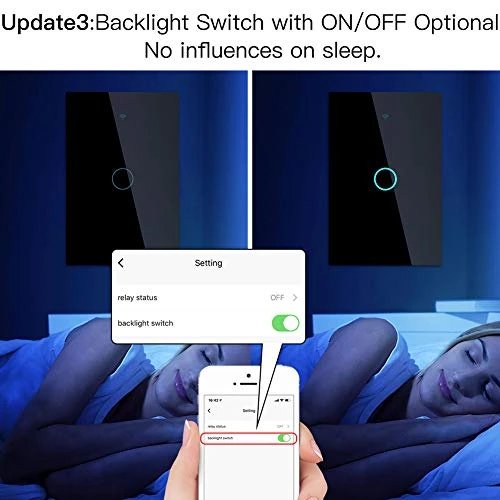 2nd Generation WiFi RF433 Smart Touch Wall Single Fire Smart Switch — Smart Switch, MoesGo