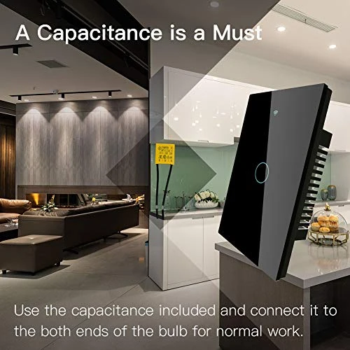 2nd Generation WiFi RF433 Smart Touch Wall Single Fire Smart Switch — Smart Switch, MoesGo