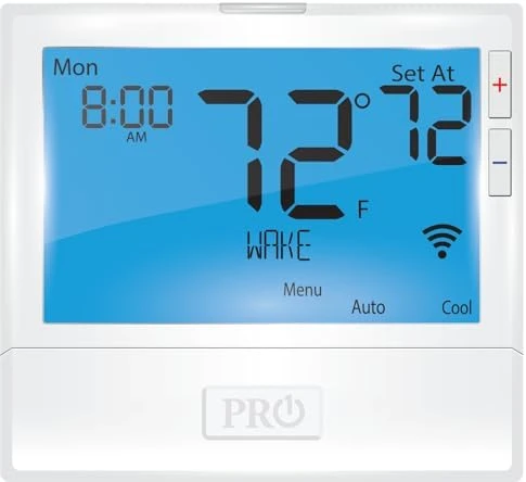8" Backlit WiFi Thermostat — Smart Thermostat, PRO1 IAQ