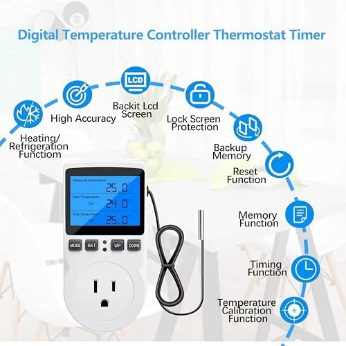 Digital Thermostat Controller — Smart Thermostat, diymore