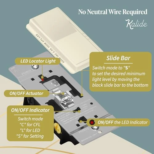 Kalide Dimmer Light Switch — Smart Switch, TOPGREENER