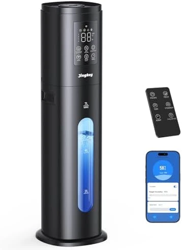 Large Humidifier with Night Light, Smart App & Remote Control — Humidifier, Jingkey