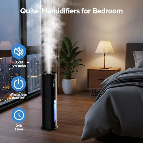 Large Humidifier with Night Light, Smart App & Remote Control — Humidifier, Jingkey