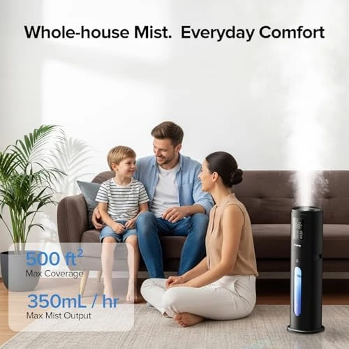 Large Humidifier with Night Light, Smart App & Remote Control — Humidifier, Jingkey