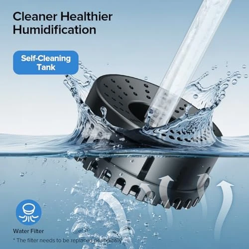 Large Humidifier with Night Light, Smart App & Remote Control — Humidifier, Jingkey