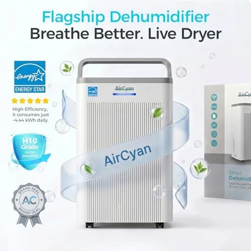 Most Efficient Energy Star 2025 Dehumidifier for Basement — Dehumidifier, AIRCYAN