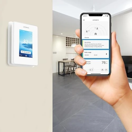 Strata Heat Smart Touch LCD WiFi Programmable Floor Heating Thermostat — Smart Thermostat, Laticrete