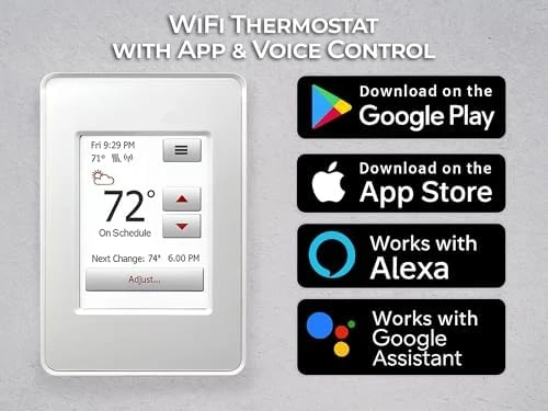 WiFi Touchscreen Programmable Radiant Floor Heating Smart Thermostat — Smart Thermostat, ARDEX