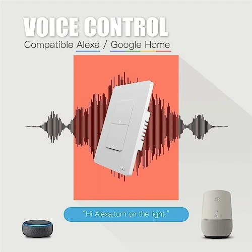 Zigbee Smart Double Switches, 2nd Generation 2 Gang Light Switch — Smart Switch, MOES