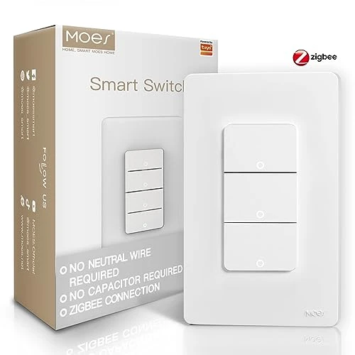 Zigbee Smart Double Switches, 2nd Generation 2 Gang Light Switch — Smart Switch, MOES